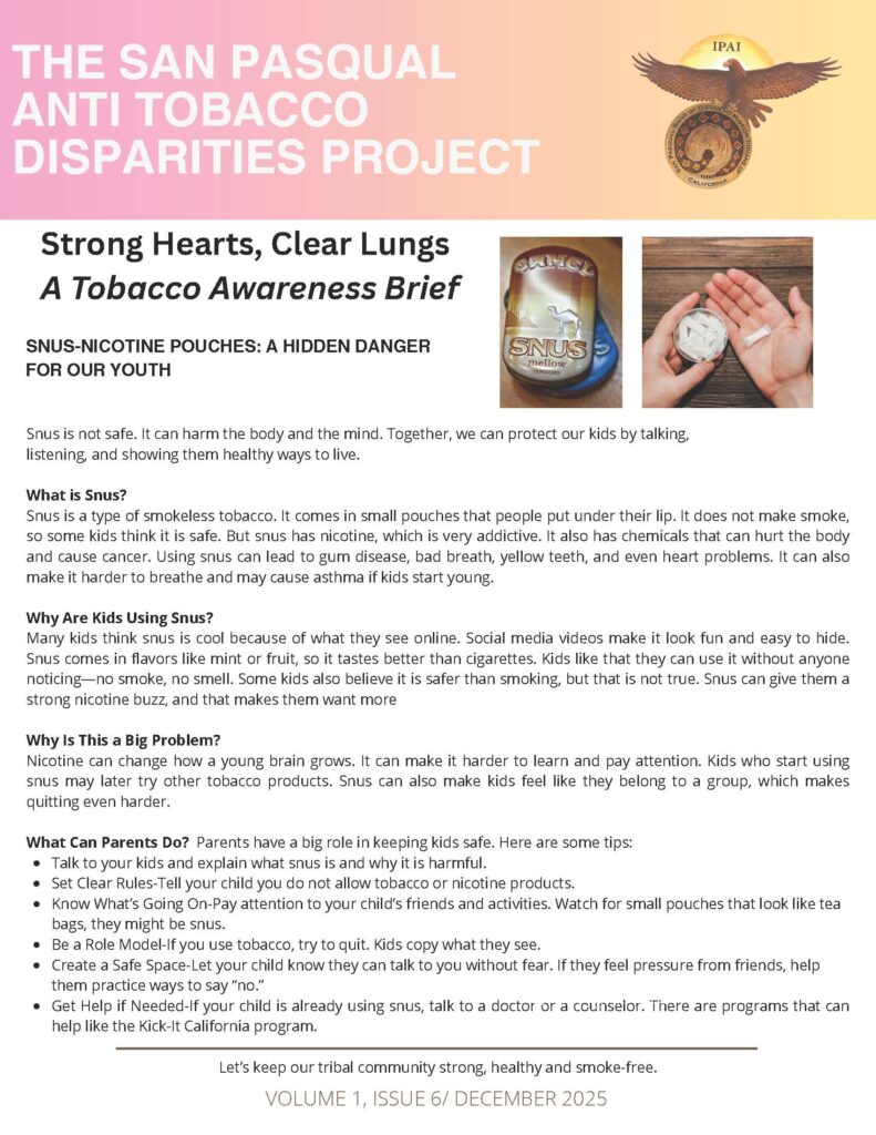 SPATDP Strong Hearts Hidden Dangers of SNUS Nicotine Pouches